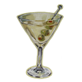 Martini Sticker